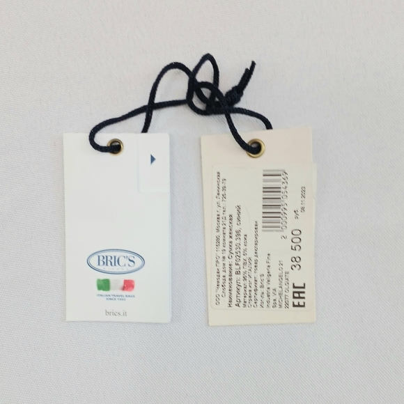 Bric's Dark Ocean Blue - Blue and Brown - Tuscan Train Beauty Case - Travel Bag - Picture 14 of 14